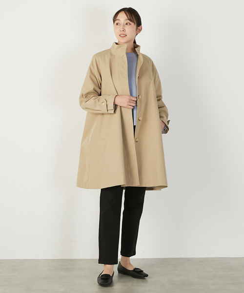 MELROSE claire(メルローズ クレール)の「【スタンドカラーテントミドルコート】(その他アウター・レディース・ベージュ/ネイビー/カーキ・FREE)」の2枚目の写真