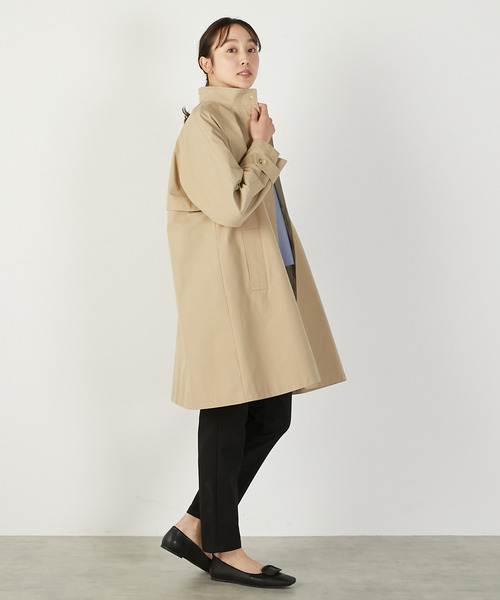 MELROSE claire(メルローズ クレール)の「【スタンドカラーテントミドルコート】(その他アウター・レディース・ベージュ/ネイビー/カーキ・FREE)」の6枚目の写真