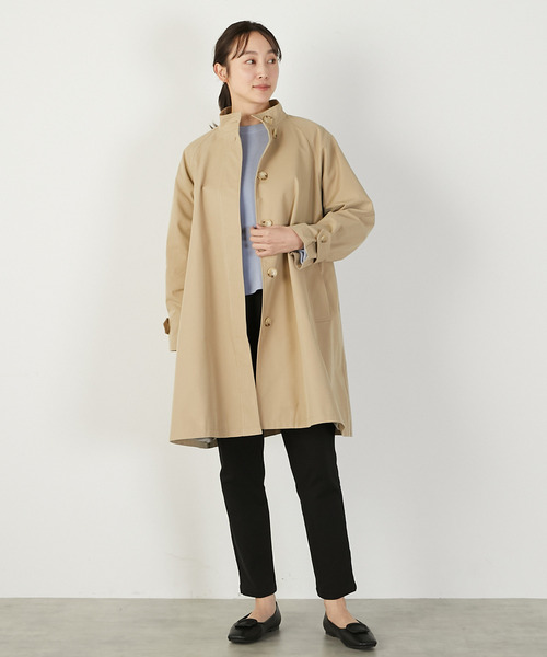 MELROSE claire(メルローズ クレール)の「【スタンドカラーテントミドルコート】(その他アウター・レディース・ベージュ/ネイビー/カーキ・FREE)」の7枚目の写真