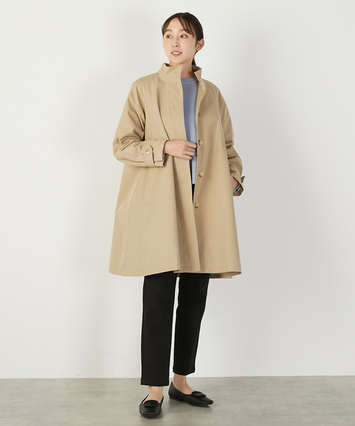 MELROSE claire(メルローズ クレール)の「【スタンドカラーテントミドルコート】(その他アウター・レディース・ベージュ/ネイビー/カーキ・FREE)」の9枚目の写真