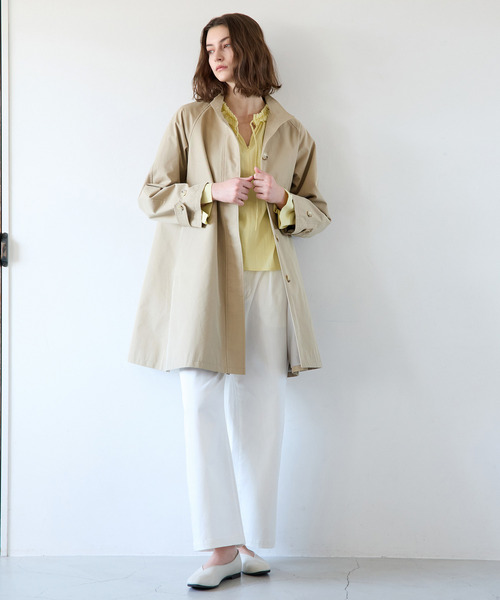 MELROSE claire(メルローズ クレール)の「【スタンドカラーテントミドルコート】(その他アウター・レディース・ベージュ/ネイビー/カーキ・FREE)」の10枚目の写真