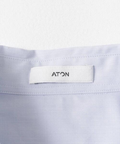 ATON（エイトン）の「ATON　GIZA BROAD STANDARD SHIRTS（シャツ/ブラウス・メンズ・ピンク/ブルー系その他・4/6）」の10枚目の写真