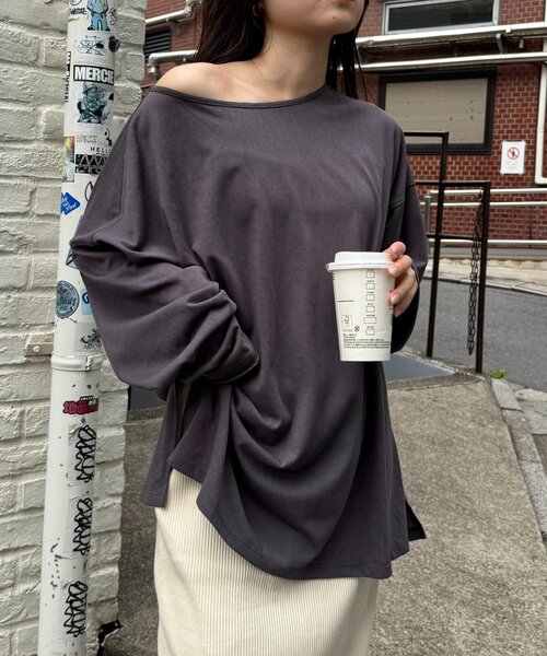 セール】シアースラブワンポイント刺繍オーバーTee（Tシャツ