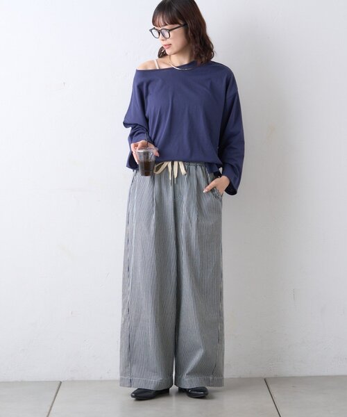 CIAOPANIC TYPY(チャオパニックティピー)の「【リバイバル/新色追加】シアースラブワンポイント刺繍オーバーTee(Tシャツ/カットソー・レディース・ホワイト/ブラック/サックスブルー/イエロー/チャコールグレー/ライトグレー/ピンク/レッド/ネイビー・ONE SIZE)」の17枚目の写真