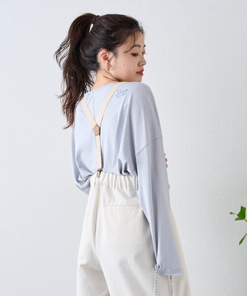 セール】シアースラブワンポイント刺繍オーバーTee（Tシャツ