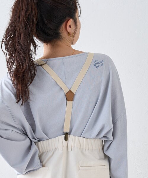 CIAOPANIC TYPY（チャオパニックティピー）の「シアースラブワンポイント刺繍オーバーTee（Tシャツ/カットソー・レディース・ホワイト/ブラック/サックスブルー/イエロー/チャコールグレー/ライトグレー/ピンク・ONE SIZE）」の9枚目の写真