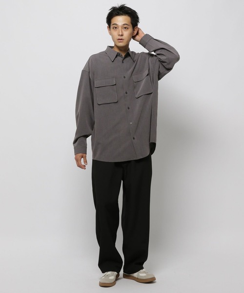 niko and...(ニコアンド)の「TRダブルポケットシャツ(シャツ/ブラウス・メンズ・ブラック/チャコール・MEDIUM/LARGE)」の11枚目の写真