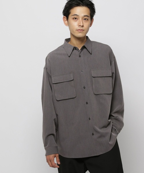 niko and...(ニコアンド)の「TRダブルポケットシャツ(シャツ/ブラウス・メンズ・ブラック/チャコール・MEDIUM/LARGE)」の13枚目の写真