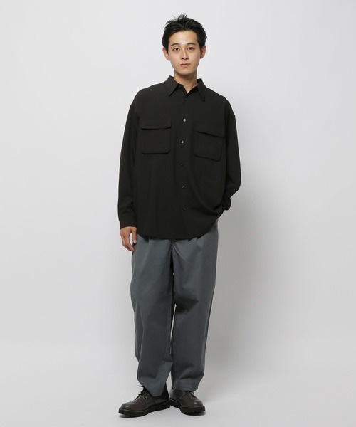 niko and...(ニコアンド)の「TRダブルポケットシャツ(シャツ/ブラウス・メンズ・ブラック/チャコール・MEDIUM/LARGE)」の16枚目の写真