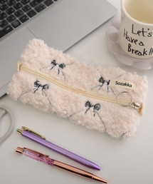 Mayree | 【float】リボン もこもこ ポーチ/ペンポーチ(ポーチ)