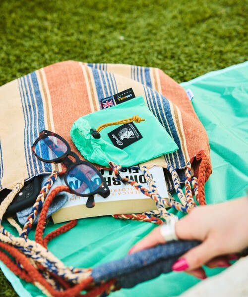 DULTON(ダルトン)の「DULTON/ダルトン Hanmmock tote S ハンモック ストライプトート S(トートバッグ・メンズ・グリーン/ブラウン・ONE SIZE)」の5枚目の写真