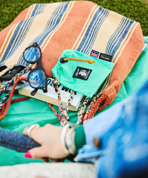 DULTON(ダルトン)の「DULTON/ダルトン Hanmmock tote S ハンモック ストライプトート S(トートバッグ・メンズ・グリーン/ブラウン・ONE SIZE)」の6枚目の写真