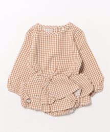 Quincy Mae（クインシーメイ）の「【Quincy Mae】ROSIE ROMPER | HONEY GINGHAM（その他ベビー用品）」
