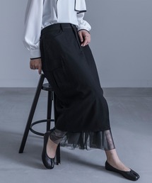 kOhAKU | 『チュール切替ナロースカート』(スカート)