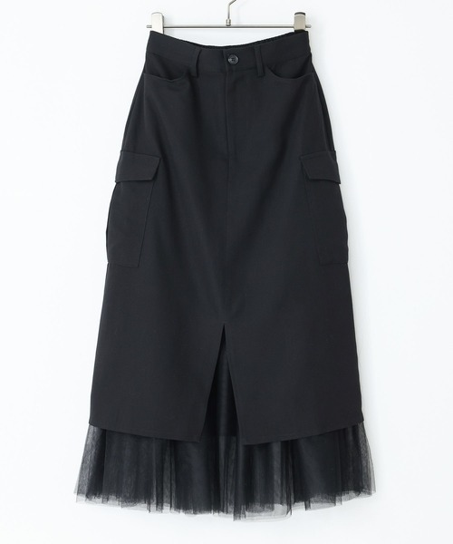 kOhAKU（コハク）の「『チュール切替ナロースカート』（スカート・レディース・ブラック/グレー・1/2）」の15枚目の写真