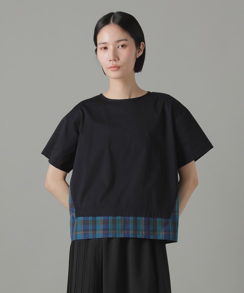 zucca チェックドッキングジャージィー セール】チェックドッキングジャージィー / Tシャツ / S（Tシャツ