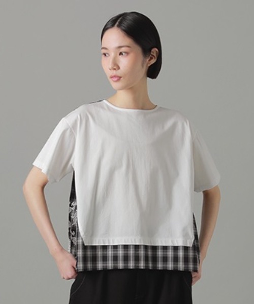 ZUCCa（ズッカ）の「チェックドッキングジャージィー / Tシャツ / S（T