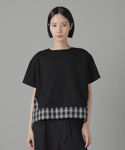 【新品タグ付き】ZUCCA デニムフリンジTシャツ　カットソー zucca デニム切り替え フリンジ カットソー｜Yahoo!フリマ（旧