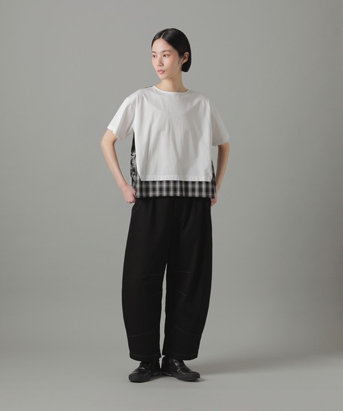 ZUCCa(ズッカ)の「チェックドッキングジャージィー / Tシャツ / (O)(Tシャツ/カットソー・レディース・ホワイト/ネイビー/ブラック・M size)」の6枚目の写真
