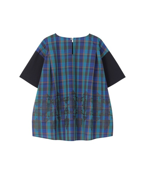 tシャツ チェックドッキングジャージィー / Tシャツ / S レディース セール】チェックドッキングジャージィー / Tシャツ / S（T