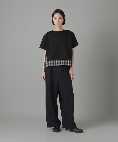 ZUCCa(ズッカ)の「チェックドッキングジャージィー / Tシャツ / (O)(Tシャツ/カットソー・レディース・ホワイト/ネイビー/ブラック・M size)」の12枚目の写真