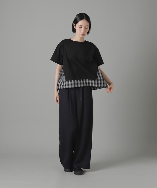 ZUCCa(ズッカ)の「チェックドッキングジャージィー / Tシャツ / (O)(Tシャツ/カットソー・レディース・ホワイト/ネイビー/ブラック・M size)」の14枚目の写真