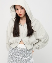 WOOALONG | 【UNISEX】WOOALONG／シグネチャーフードジップ（ウラケ）(パーカー)