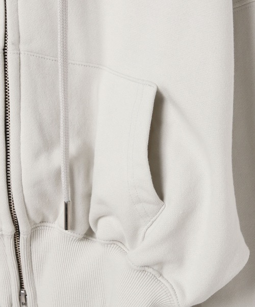 WOOALONG(ウアロン)の「【UNISEX】WOOALONG/シグネチャーフードジップ(ウラケ)(パーカー・レディース・ライトグレー/ブラウン系その他/ネイビー/チャコール・SMALL)」の7枚目の写真