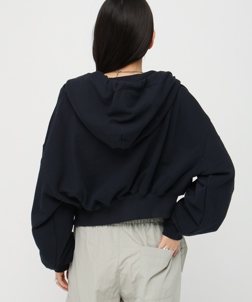 WOOALONG(ウアロン)の「【UNISEX】WOOALONG/シグネチャーフードジップ(ウラケ)(パーカー・レディース・ライトグレー/ブラウン系その他/ネイビー/チャコール・SMALL)」の20枚目の写真