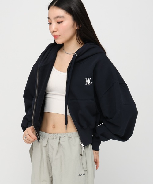 WOOALONG(ウアロン)の「【UNISEX】WOOALONG/シグネチャーフードジップ(ウラケ)(パーカー・レディース・ライトグレー/ブラウン系その他/ネイビー/チャコール・SMALL)」の21枚目の写真