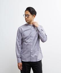 MEN'S MELROSE（メンズメルローズ）の「HITOYOSHIダブルネーム ｜ クラシカルパターンバンドカラーシャツ（シャツ/ブラウス）」