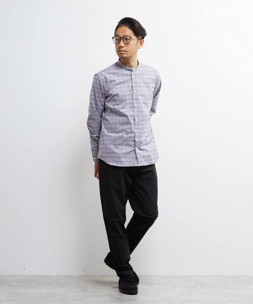 MEN'S MELROSE（メンズメルローズ）の「HITOYOSHIダブルネーム ｜ クラシカルパターンバンドカラーシャツ（シャツ/ブラウス・メンズ・ストライプ/チェック・2/3/4/5）」の11枚目の写真