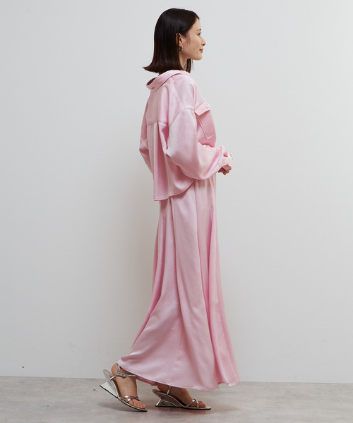 SOFFITTO(ソフィット)の「ヴィンテージライクボタンダウンショート丈ブラウス(シャツ/ブラウス・レディース・ネイビー/ピンク・FREE)」の6枚目の写真