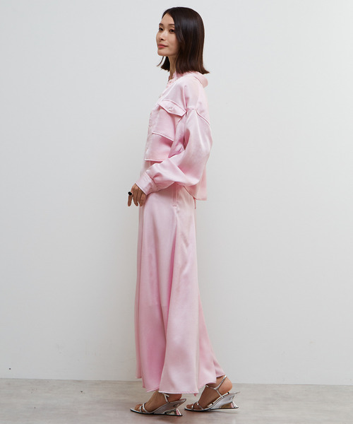 SOFFITTO(ソフィット)の「ヴィンテージライクボタンダウンショート丈ブラウス(シャツ/ブラウス・レディース・ネイビー/ピンク・FREE)」の7枚目の写真