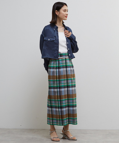 SOFFITTO(ソフィット)の「ヴィンテージライクボタンダウンショート丈ブラウス(シャツ/ブラウス・レディース・ネイビー/ピンク・FREE)」の11枚目の写真