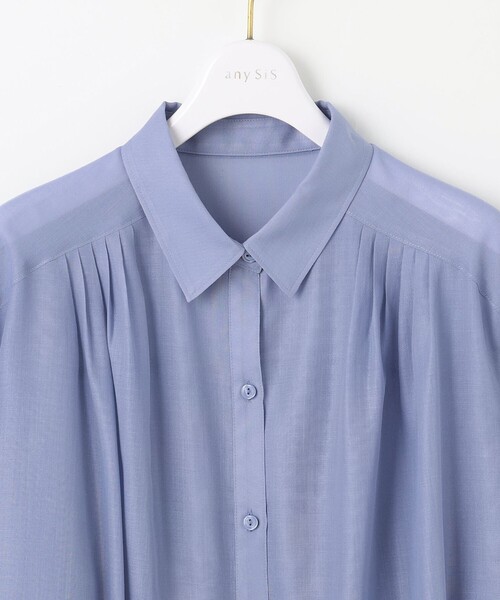 ANY SIS(エニィスィス)の「【洗える】リネンライクシアーローン ブラウス(シャツ/ブラウス・レディース・スカイブルー系/アイボリー系/黄土色系・0)」の15枚目の写真