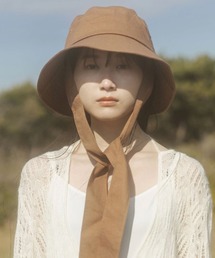 Basiquenti(�x�[�V�b�N�G���e�B)�́ySoelilas�zLinen Ribbon Bucket Hat�i���l�����{���o�P�b�g�n�b�g�jLCN-Y37631(�n�b�g)