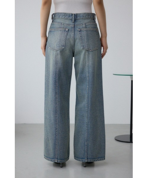 AZUL by moussy(アズールバイマウジー)の「AZUL DENIM ヴィンテージワイドデニム(デニムパンツ・レディース・ライトブルー/ブラック・SMALL/MEDIUM)」の3枚目の写真