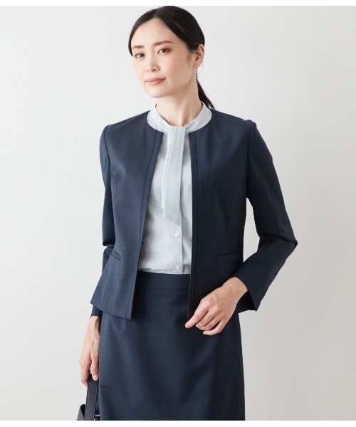NEWYORKER(ニューヨーカー)の「ミニドットデシン 2WAYボウタイ半袖ブラウス(シャツ/ブラウス・レディース・サックスブルー/ホワイト・9号/11号)」の15枚目の写真
