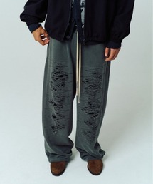 ADAM PATEK（アダムパテック）の「【ADAMPATEK/アダムパテック】pigment dyeing damage wide pants/ピグメント染ダメージワイドスウェットパンツ（その他パンツ）」