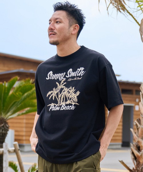 tシャツ 「SUNNY SMITH」11.6ウルトラヘビーオンス Heavy SmithPalm Beach プリントTシャツ レディース メンズ サニースミス Sunny Smith 11.6ウルトラヘビーオンス Heavy