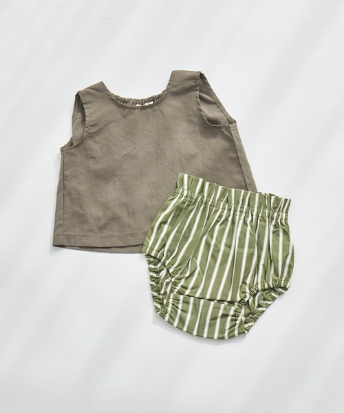 pairmanon（ペアマノン）の「【ベビー】ノースリーブ 総柄ブルマ セットアップ（その他ベビーウェア・キッズ・ベージュ/アイボリー/カーキ・80/70）」の7枚目の写真