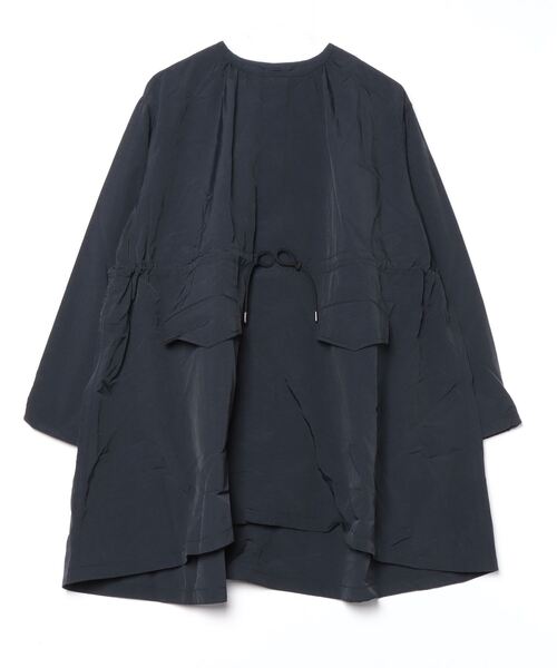 LE GLAZIK ナイロン カラーレスコート