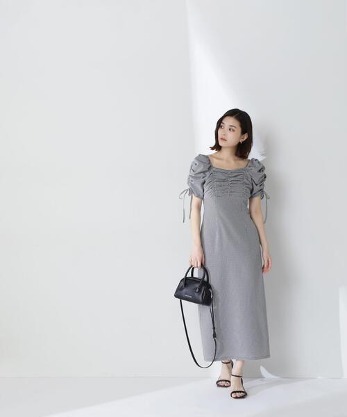 NATURAL BEAUTY BASIC(ナチュラルビューティーベーシック)の「◇サッカーオフショルIラインワンピース(ワンピース・レディース・ブルー系その他/ブラック系その他・P/S/MEDIUM)」の9枚目の写真