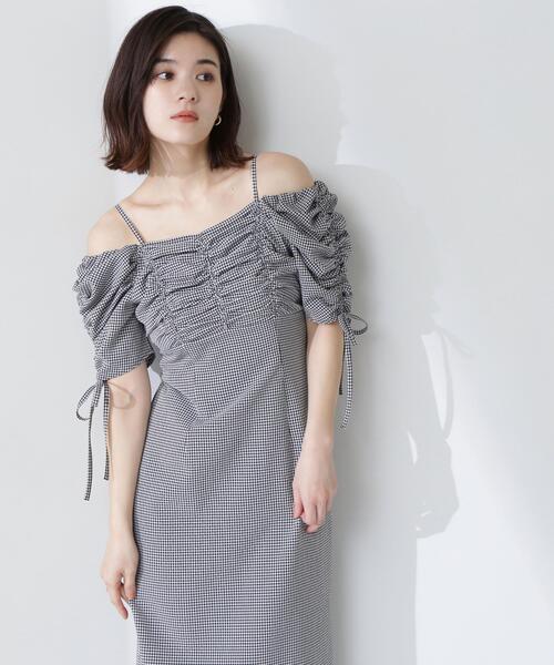 NATURAL BEAUTY BASIC(ナチュラルビューティーベーシック)の「◇サッカーオフショルIラインワンピース(ワンピース・レディース・ブルー系その他/ブラック系その他・P/S/MEDIUM)」の14枚目の写真