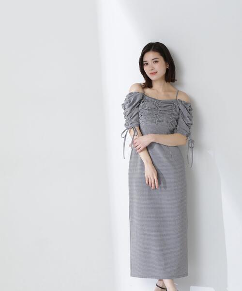 NATURAL BEAUTY BASIC(ナチュラルビューティーベーシック)の「◇サッカーオフショルIラインワンピース(ワンピース・レディース・ブルー系その他/ブラック系その他・P/S/MEDIUM)」の15枚目の写真