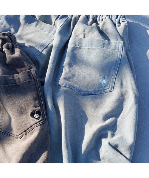 algy（アルジー）の「グランジワイドハーフパンツ（デニムパンツ・キッズ・グレー/サックスブルー・SMALL/MEDIUM/X-SMALL/XX-SMALL）」の14枚目の写真