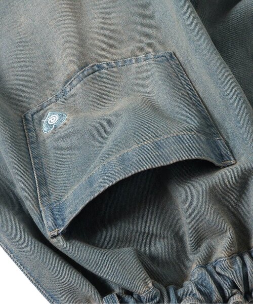 algy（アルジー）の「グランジワイドハーフパンツ（デニムパンツ・キッズ・グレー/サックスブルー・SMALL/MEDIUM/X-SMALL/XX-SMALL）」の4枚目の写真