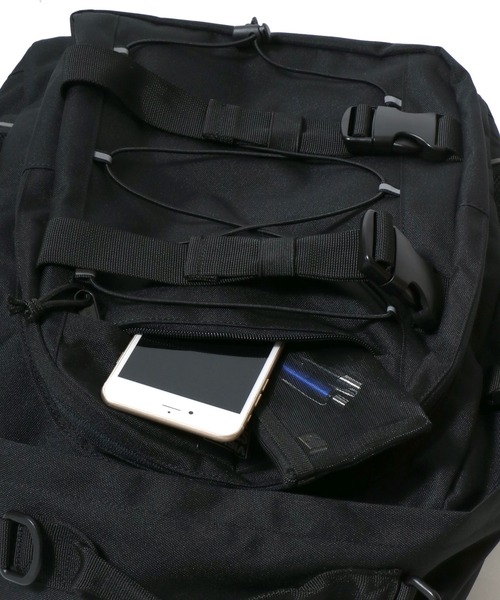 VISION STREET WEAR(ヴィジョンストリートウェア)の「VISION STREET WEAR skater backpack/スケータードローコードバックパック/リュック メンズ レディース ユニセックス(バックパック/リュック・メンズ・ブラック・FREE)」の7枚目の写真