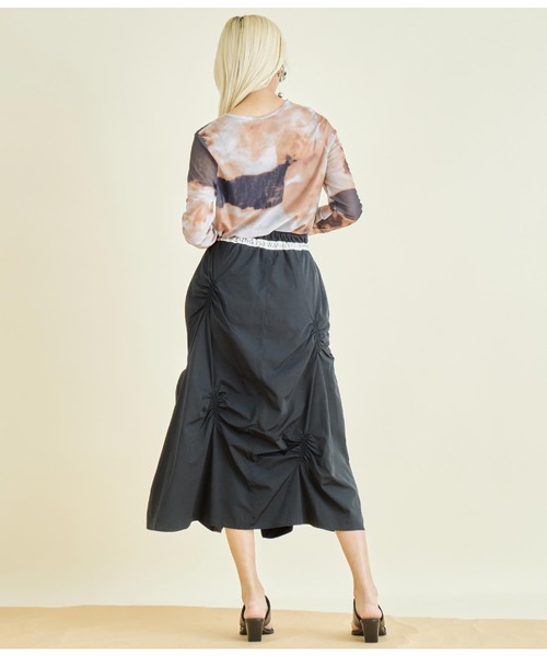 Settimissimo(セッティミッシモ)の「ニュアンスプリント シアー クルーネック プルオーバー(Tシャツ/カットソー・レディース・オレンジ/ブルー・FREE)」の11枚目の写真